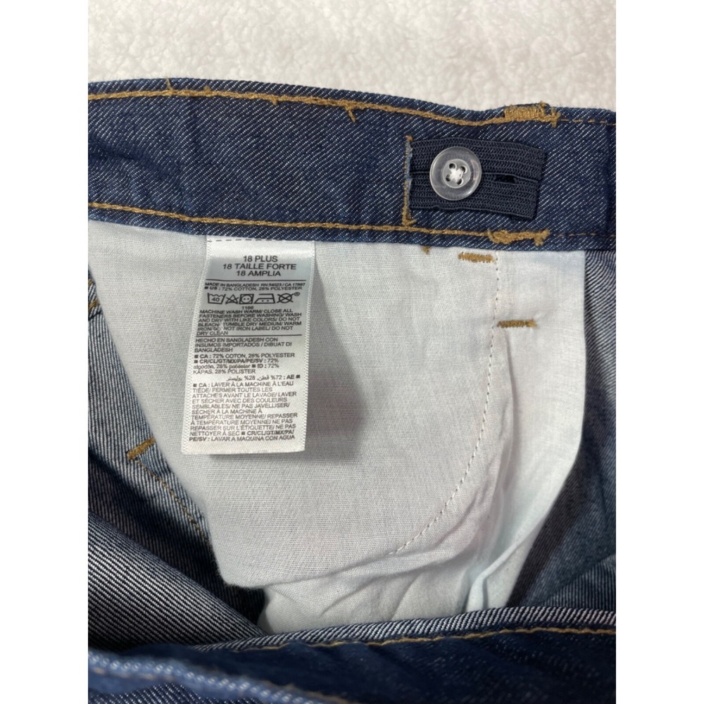Old Navy Girls 18 Plus Straight AdjustableWaist Blue Jeans NWT - Picture 13 of 14
